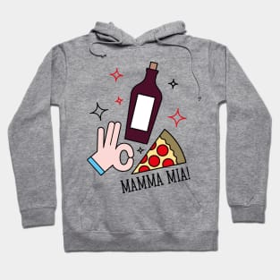 WINE AND PIZZA FRIENDS Hoodie